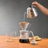 hario v60 kahve demleme seti acik gri set