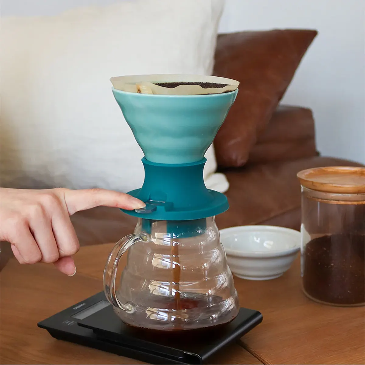 Hario V60 Immersion seramik Dripper SWITCH turkuaz