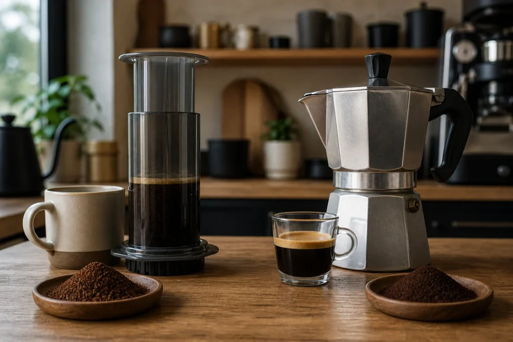 AeroPress mi Moka Pot mu? Hız, Yoğunluk ve Kullanım Farkı