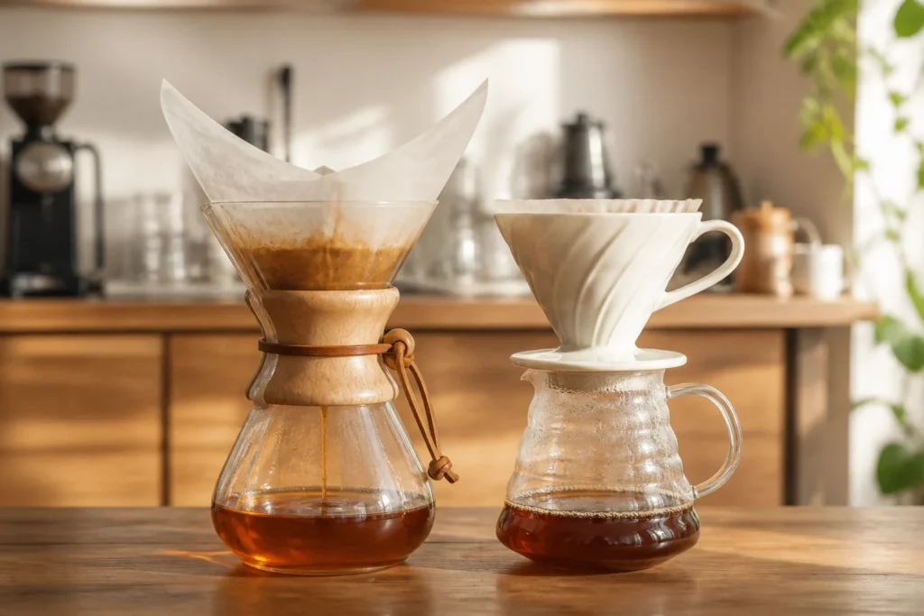 Chemex mi V60 mı? Berraklık, Tempo ve Yeni Başlayan için Farklar
