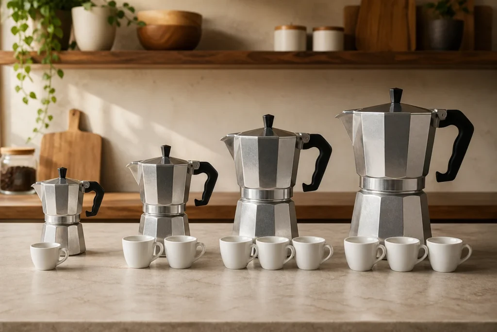 Moka Pot Kaç Cup Alınmalı? ml ve Kişi Tablosu