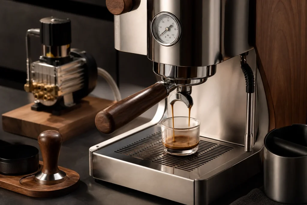Espresso Makinesi Kaç Bar Olmalı? 9 Bar ve Pompa Basıncı