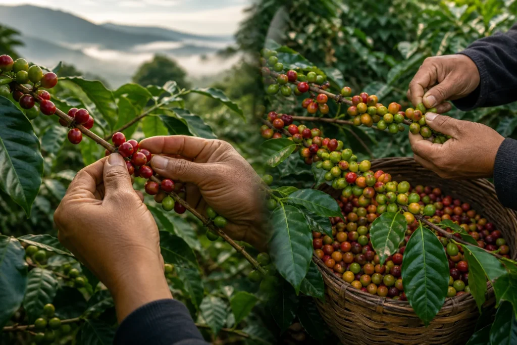 Kahve Hasadı Nasıl Yapılır? Seçici Toplama ve Strip Hasat